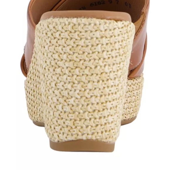 Paul Green Ashley Cognac Wedge Sandals NWT - Picture 5 of 6